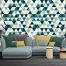 Papel de Parede Triângulos Geométricos 1 Arte Destaque 3,50 Metros - 1