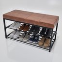 Ver imagem 1 de Sapateira Calçadeira Puff Closet Zuri 85cm 02 Prateleiras New Dallas Whisky - Desk Design