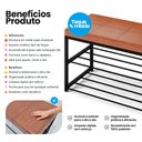 Ver imagem 3 de Sapateira Calçadeira Puff Closet Zuri 85cm 02 Prateleiras New Dallas Whisky - Desk Design