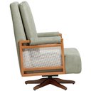 Ver imagem 6 de Poltrona de Amamentação com Balanço Giratória Líria D02 Bouclê Verde Oliva C-199 - Lyam Decor