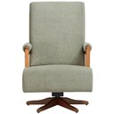 Ver imagem 5 de Poltrona de Amamentação com Balanço Giratória Líria D02 Bouclê Verde Oliva C-199 - Lyam Decor