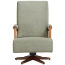 Ver imagem 3 de Poltrona de Amamentação com Balanço Giratória Líria D02 Bouclê Verde Oliva C-199 - Lyam Decor