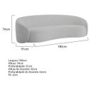 Ver imagem 3 de Sofá 3 Lugares 180cm Orgânico Luxo Recepção Amore Linho - Doce Sonho Móveis