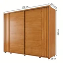 Ver imagem 4 de Guarda-Roupa Casal 100% MDF 2 Portas de Correr 8 Gavetas com Ripado Yescasa Marrom Cinamomo Dali