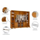 Ver imagem 5 de Guarda Roupa Casal 2 Portas de Correr 100% MDF com Pés Dali Yescasa Marrom/Cinamomo