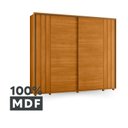 Ver imagem 6 de Guarda Roupa Casal 2 Portas de Correr 100% MDF com Pés Dali Yescasa Marrom/Cinamomo