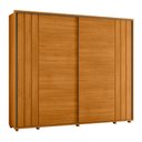 Ver imagem 3 de Guarda Roupa Casal 2 Portas de Correr 100% MDF com Pés Dali Yescasa Marrom/Cinamomo