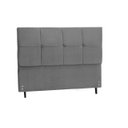 Ver imagem 1 de Cabeceira Casal King Size 195 Cm New Paris Chumbo para Cama Box Estofada - Jbe Móveis