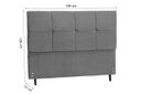 Ver imagem 2 de Cabeceira Casal King Size 195 Cm New Paris Chumbo para Cama Box Estofada - Jbe Móveis