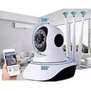 Ver imagem 2 de Câmera Ip 1.3mp 720p Hd Wireless Wifi Audio Sd P2p Hd 3 Antenas .