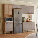 Ver imagem 2 de Cozinha Paolla 8 Portas com Balcão Ipê/fendy - Nicioli