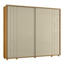 Ver imagem 3 de Guarda Roupa Casal 2 Portas de Correr 100% MDF com Pés Dali Yescasa Marrom/Cumaru/Opala