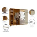 Ver imagem 5 de Guarda Roupa Casal 100% MDF Yescasa 2 Portas de Correr 8 Gavetas Cabideiro Extensível Dali com Pés