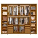 Ver imagem 6 de Guarda Roupa Casal 100% MDF Yescasa 2 Portas de Correr 8 Gavetas Cabideiro Extensível Dali com Pés