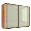 Ver imagem 3 de Guarda-Roupa Casal 100% MDF 2 Portas de Correr 8 Gavetas com Ripado Yescasa Marrom Cumaru/Opala Dali
