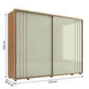 Ver imagem 4 de Guarda-Roupa Casal 100% MDF 2 Portas de Correr 8 Gavetas com Ripado Yescasa Marrom Cumaru/Opala Dali