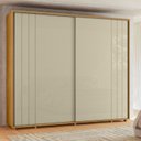 Ver imagem 1 de Guarda Roupa Casal 100% MDF Yescasa 2 Portas de Correr 8 Gavetas Cabideiro Extensível Dali com Pés