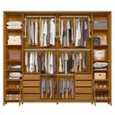 Ver imagem 7 de Guarda Roupa Casal 100% MDF Yescasa 2 Portas de Correr 8 Gavetas Cabideiro Extensível Dali com Pés