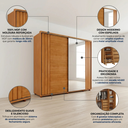 Ver imagem 6 de Guarda-Roupa Casal com Espelho 100% MDF 2 Portas de Correr 8 Gavetas Yescasa Marrom Cinamomo Dali