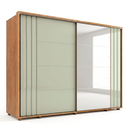 Ver imagem 3 de Guarda-Roupa Casal com Espelho 100% MDF 2 Portas de Correr 8 Gavetas Yescasa Cumaru/Opala Dali