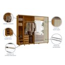 Ver imagem 6 de Guarda Roupa Casal 2 Portas de Correr 100% MDF com Espelho e Pés Dali