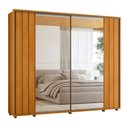 Ver imagem 3 de Guarda Roupa Casal 2 Portas de Correr 100% MDF com Espelhos e Pés Dali Yescasa Marrom/Cinamomo