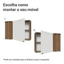 Ver imagem 4 de Armário Aéreo de Canto 1 Porta Rustic/branco Vik Madesa