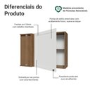 Ver imagem 3 de Armário Aéreo de Canto 1 Porta Rustic/branco Vik Madesa