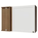 Ver imagem 1 de Armário Aéreo de Canto 1 Porta Rustic/branco Vik Madesa