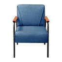 Ver imagem 2 de Kit 04 Poltronas Decorativas Jade para Sala de Estar, Recepção- Linho Azul