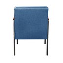 Ver imagem 3 de Kit 04 Poltronas Decorativas Jade para Sala de Estar, Recepção- Linho Azul