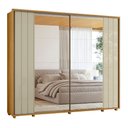 Ver imagem 3 de Guarda-Roupa Casal Dali 02 Portas com Espelho Yescasa Marrom/Cumaru/Opala