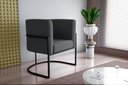 Ver imagem 2 de Poltrona Decorativa Cadeira Veludo Matrix Cairo Sala Recepção Base