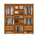Ver imagem 5 de Guarda-Roupa Casal 6 Portas 100% MDF com Espelhos e Pés Veronese Branco/Cinamomo/Off White