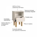 Ver imagem 6 de Mesa de Cabeceira Orgânica 1 Gaveta Aura 40cm Branco