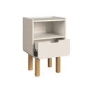 Ver imagem 5 de Mesa de Cabeceira Orgânica 1 Gaveta Aura 40cm Branco