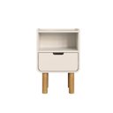 Ver imagem 2 de Mesa de Cabeceira Orgânica 1 Gaveta Aura 40cm Branco