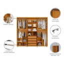 Ver mais imagens de Guarda-Roupa Casal 6 Portas 100% MDF com Espelhos e Pés Miró Marrom/Cinamomo
