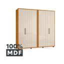 Ver imagem 7 de Guarda-Roupa Casal 6 Portas 100% MDF com Espelhos e Pés Miró Marrom/Cinamomo
