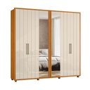 Ver imagem 3 de Guarda-Roupa Casal 6 Portas 100% MDF com Espelhos e Pés Miró Yescasa