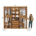 Ver imagem 4 de Guarda-Roupa Casal 6 Portas 100% MDF com Espelhos e Pés Miró Marrom/Cumaru/Opala