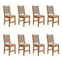 Ver imagem 1 de Kit 8 Cadeiras de Jantar Clara MDF Courino Bege Pallazio