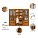 Ver imagem 6 de Guarda-Roupa Casal 6 Portas 100% MDF com Pés Volpi Branco/Cinamomo/Off White