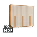 Ver imagem 7 de Guarda-Roupa Casal 6 Portas 100% MDF com Pés Volpi Branco/Cinamomo/Off White