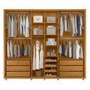 Ver imagem 5 de Guarda-Roupa Casal 6 Portas 100% MDF com Espelhos e Pés Volpi Branco/Cinamomo/Off White