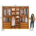 Ver imagem 4 de Guarda-Roupa Casal 6 Portas 100% MDF com Espelhos e Pés Volpi Branco/Cinamomo/Off White