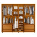 Ver imagem 5 de Guarda-Roupa Casal 6 Portas 100% MDF com Espelhos e Pés Volpi Branco/Cinamomo/Off White