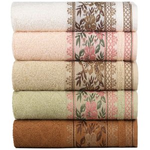 Kit 5 Toalhas de Rosto Fio Penteado Jacquard - 50x70cm - Nice - Kit 1
