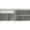Ver imagem 3 de Buffet para Sala de Jantar 180 Cm com Laterais em Madeira e Gavetas Internas Bristol