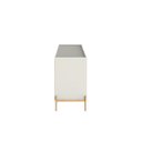Ver imagem 6 de Buffet Moderno com Gavetas e Pés de Aço Jasper Branco/Off White Fosco/Dourado